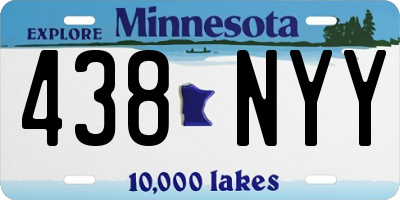 MN license plate 438NYY