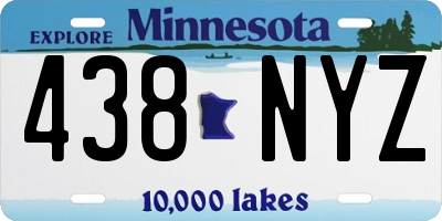 MN license plate 438NYZ