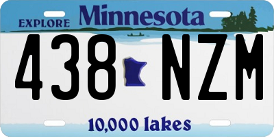 MN license plate 438NZM
