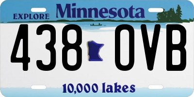 MN license plate 438OVB