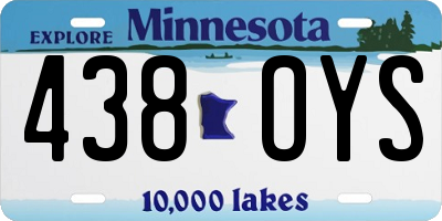 MN license plate 438OYS