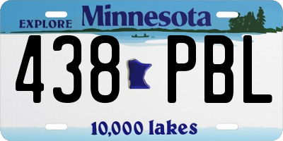 MN license plate 438PBL