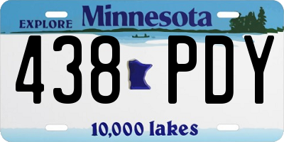 MN license plate 438PDY