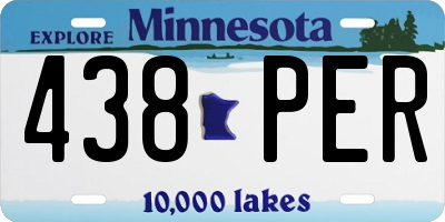 MN license plate 438PER