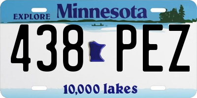 MN license plate 438PEZ