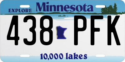 MN license plate 438PFK