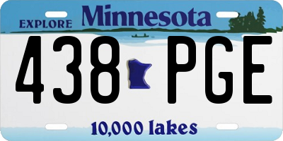 MN license plate 438PGE