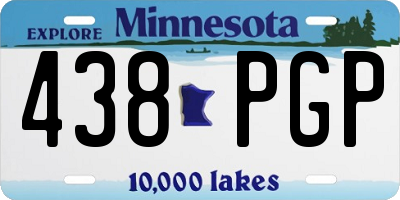 MN license plate 438PGP