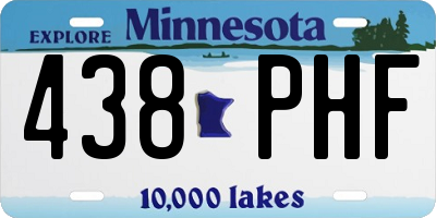 MN license plate 438PHF