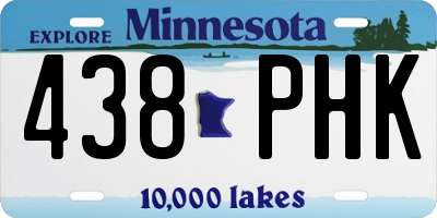 MN license plate 438PHK