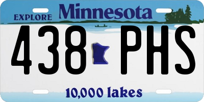 MN license plate 438PHS
