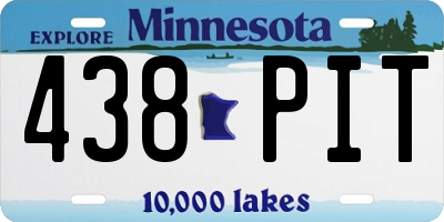 MN license plate 438PIT