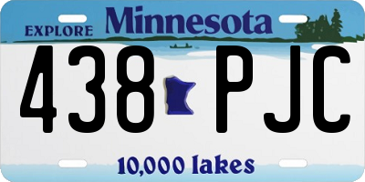 MN license plate 438PJC