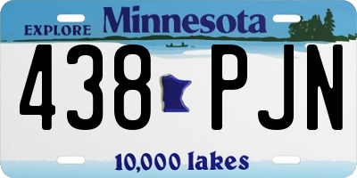 MN license plate 438PJN