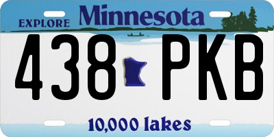 MN license plate 438PKB
