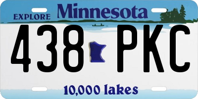 MN license plate 438PKC