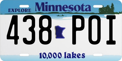 MN license plate 438POI