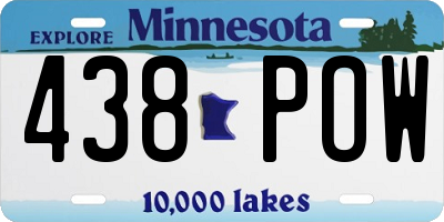 MN license plate 438POW