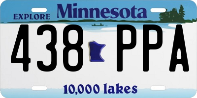 MN license plate 438PPA
