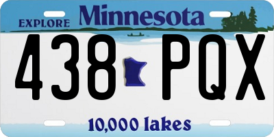 MN license plate 438PQX