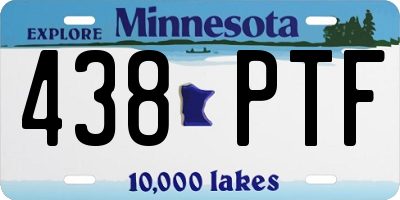 MN license plate 438PTF