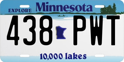 MN license plate 438PWT