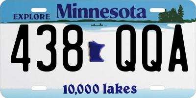MN license plate 438QQA