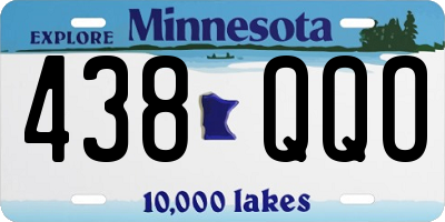 MN license plate 438QQO
