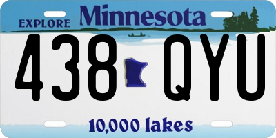 MN license plate 438QYU