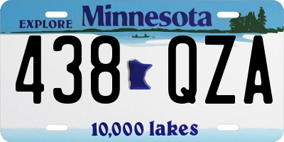 MN license plate 438QZA