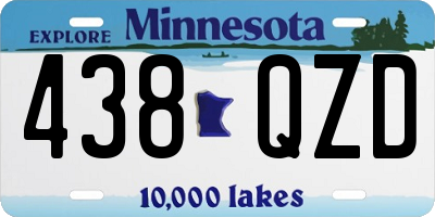 MN license plate 438QZD
