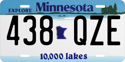 MN license plate 438QZE
