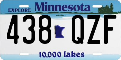 MN license plate 438QZF