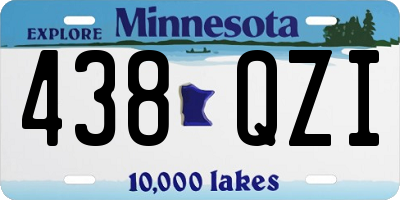 MN license plate 438QZI