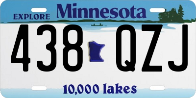 MN license plate 438QZJ