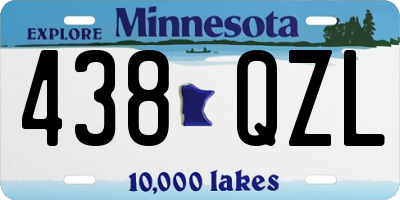 MN license plate 438QZL