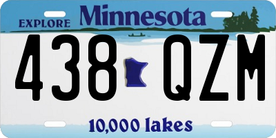 MN license plate 438QZM