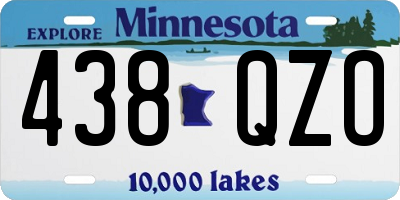 MN license plate 438QZO
