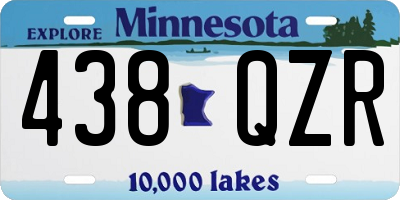 MN license plate 438QZR