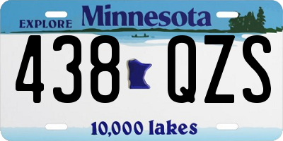 MN license plate 438QZS