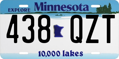 MN license plate 438QZT