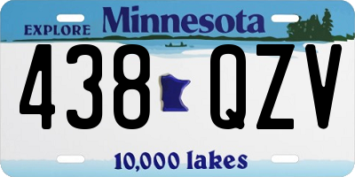 MN license plate 438QZV