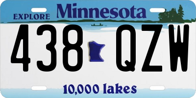 MN license plate 438QZW