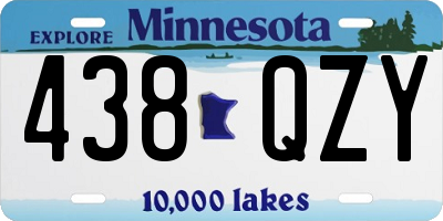 MN license plate 438QZY