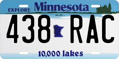 MN license plate 438RAC