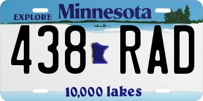 MN license plate 438RAD