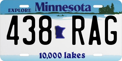 MN license plate 438RAG