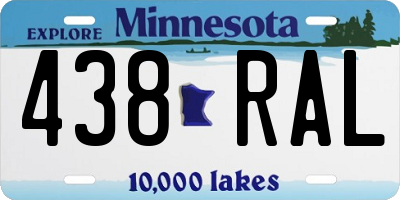 MN license plate 438RAL