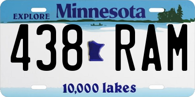 MN license plate 438RAM