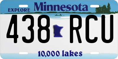 MN license plate 438RCU